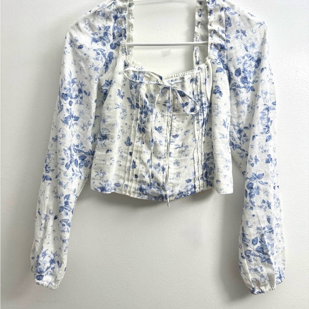 Joie Blue Floral Blouse